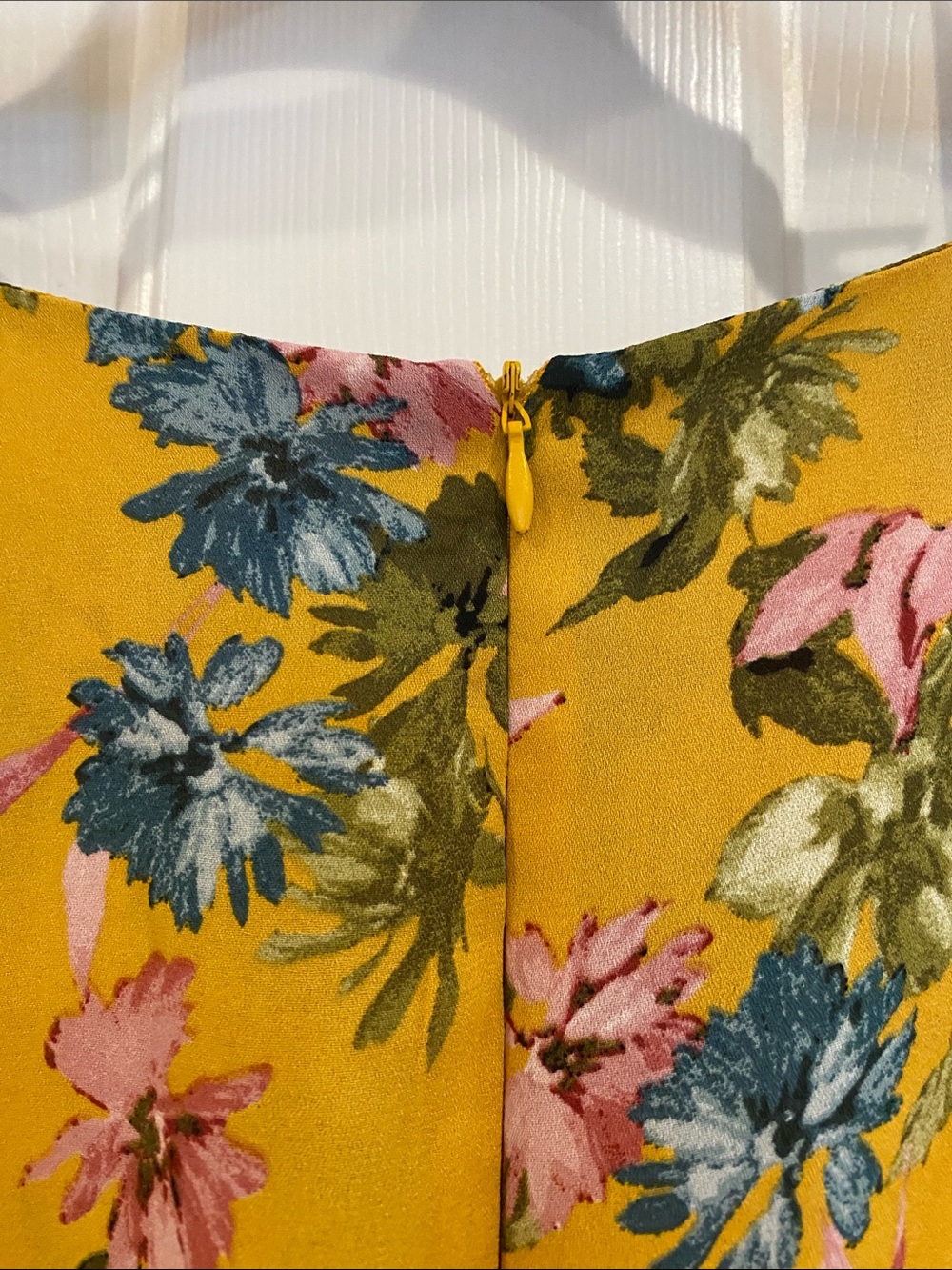 Emma & Michele Mustard Yellow Floral Long-Sleeve Wrap Dress - Picture 4 of 5